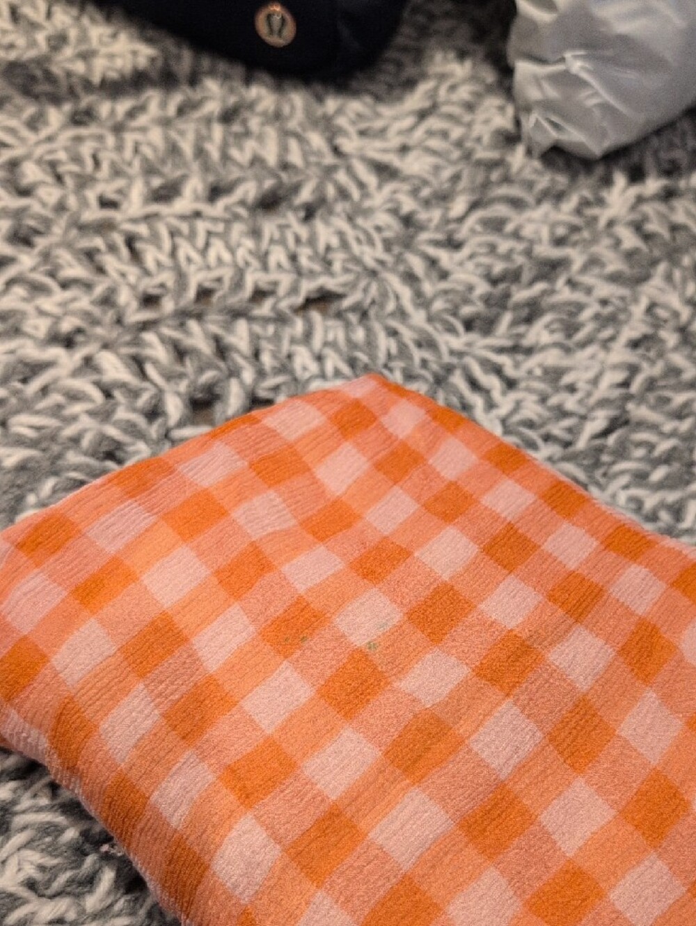 429 - Orange Gingham Mini Skirt • Y2K Cottagecore • Ruffle Hem Lace Trim • Retro - Picture 11 of 11